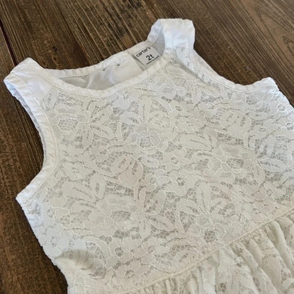 Carter’s Dress White Lace Fabric Size 2T